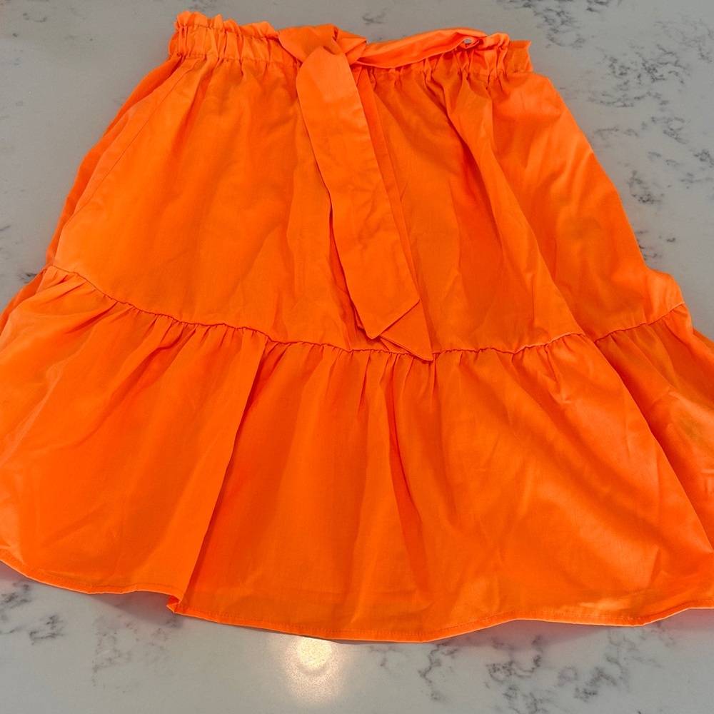 Orange Midi Skirt